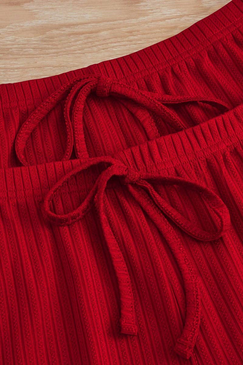 CWSPJ00474_LACE 3 PIECE SLEEPWEAR SHORTS PANTS SET