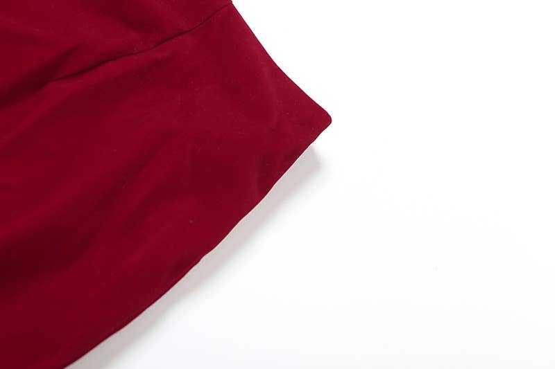 DEEP V LACE PATCHWORK CROP TOP SPLIT SKIRT SET