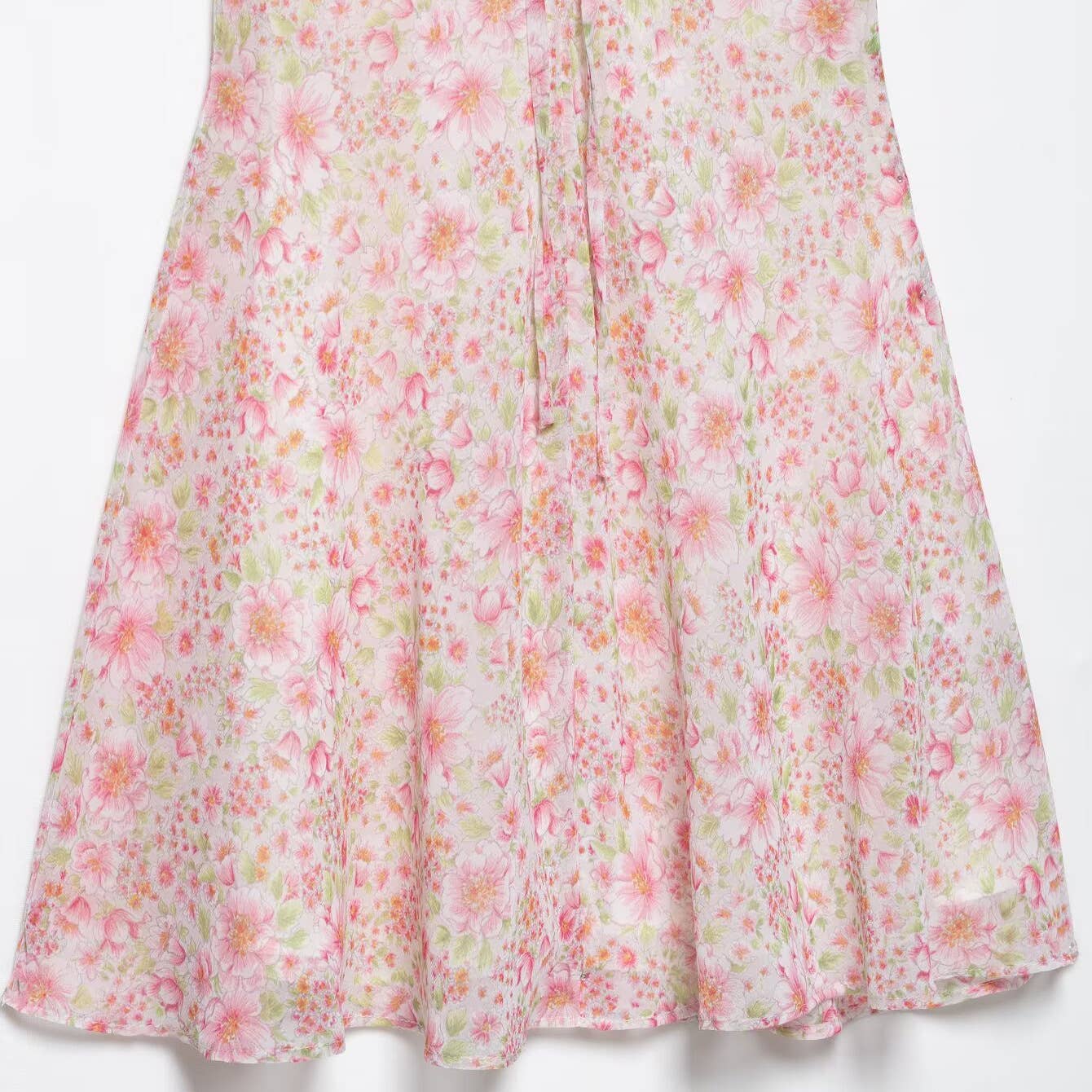 Cinched waist, lapel print lining short dress