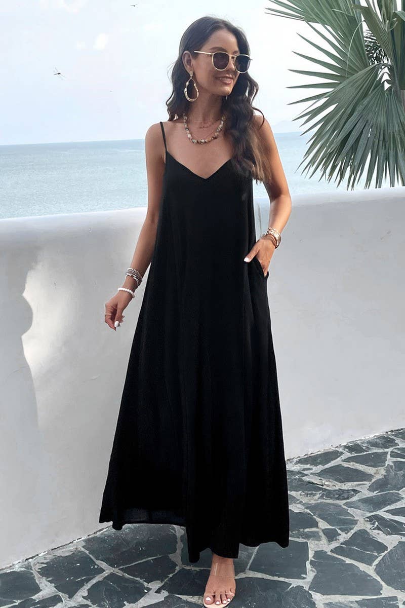 CWDMD1001_Casual Sleeveless Loose Long Sexy Maxi Dress