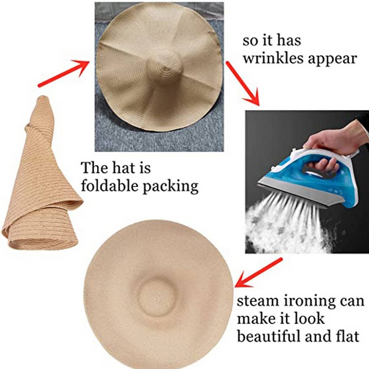Summer oversized brim straw hat for women_CWAH3399