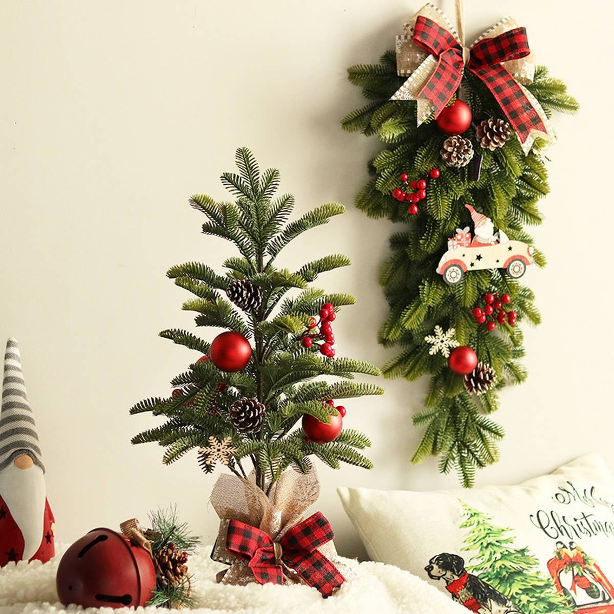 Nordic Style PE Wood Christmas Wreath Decor_CWAJE05400