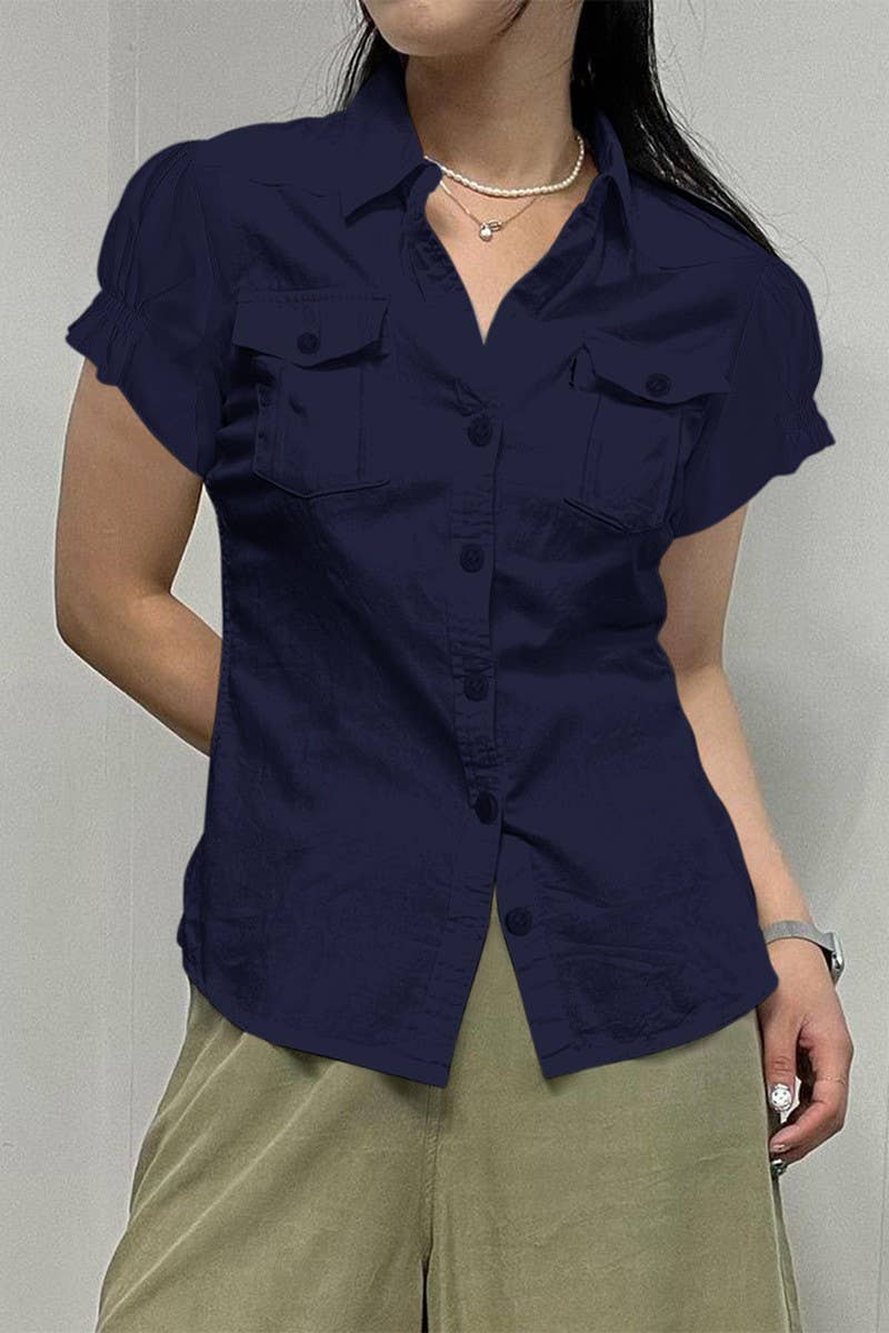 CWTTS1600_GYM SHORT SLEEVE BUTTON DOWN SHIRT