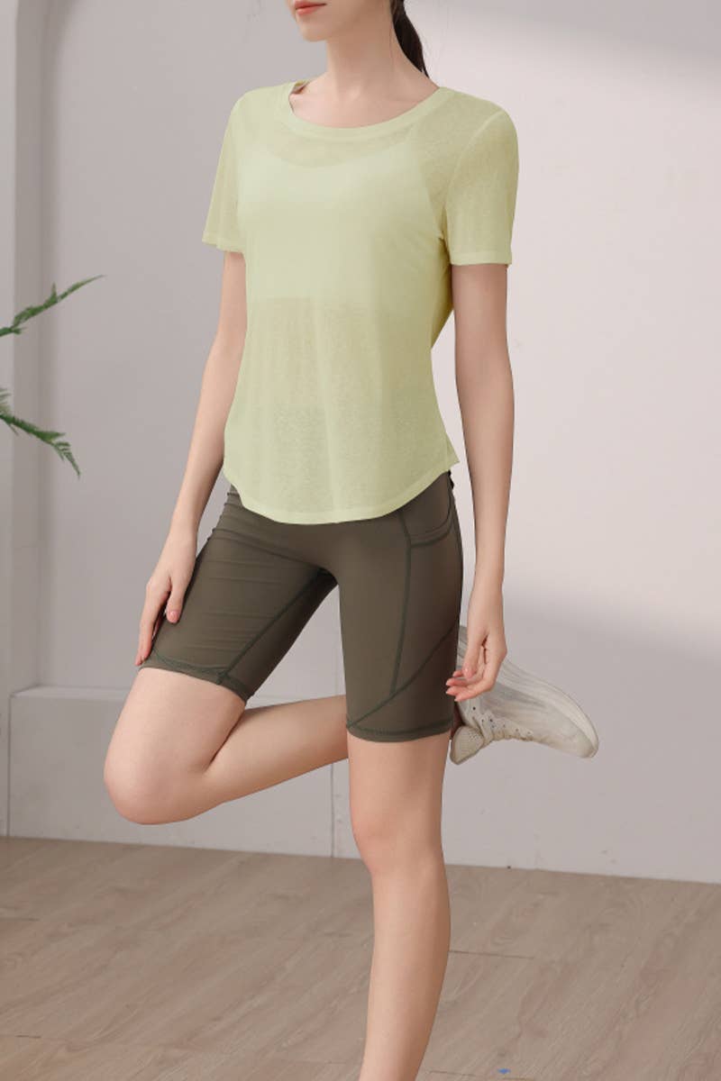 CWTTSL0371_NEW TENCEL SNOWFLAKE BACK SPORTS TOP