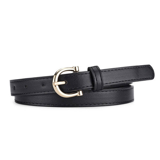 CWABE01253_THIN LEATHER BELT FOR WOMEN JEANS DRESS OUTFIT