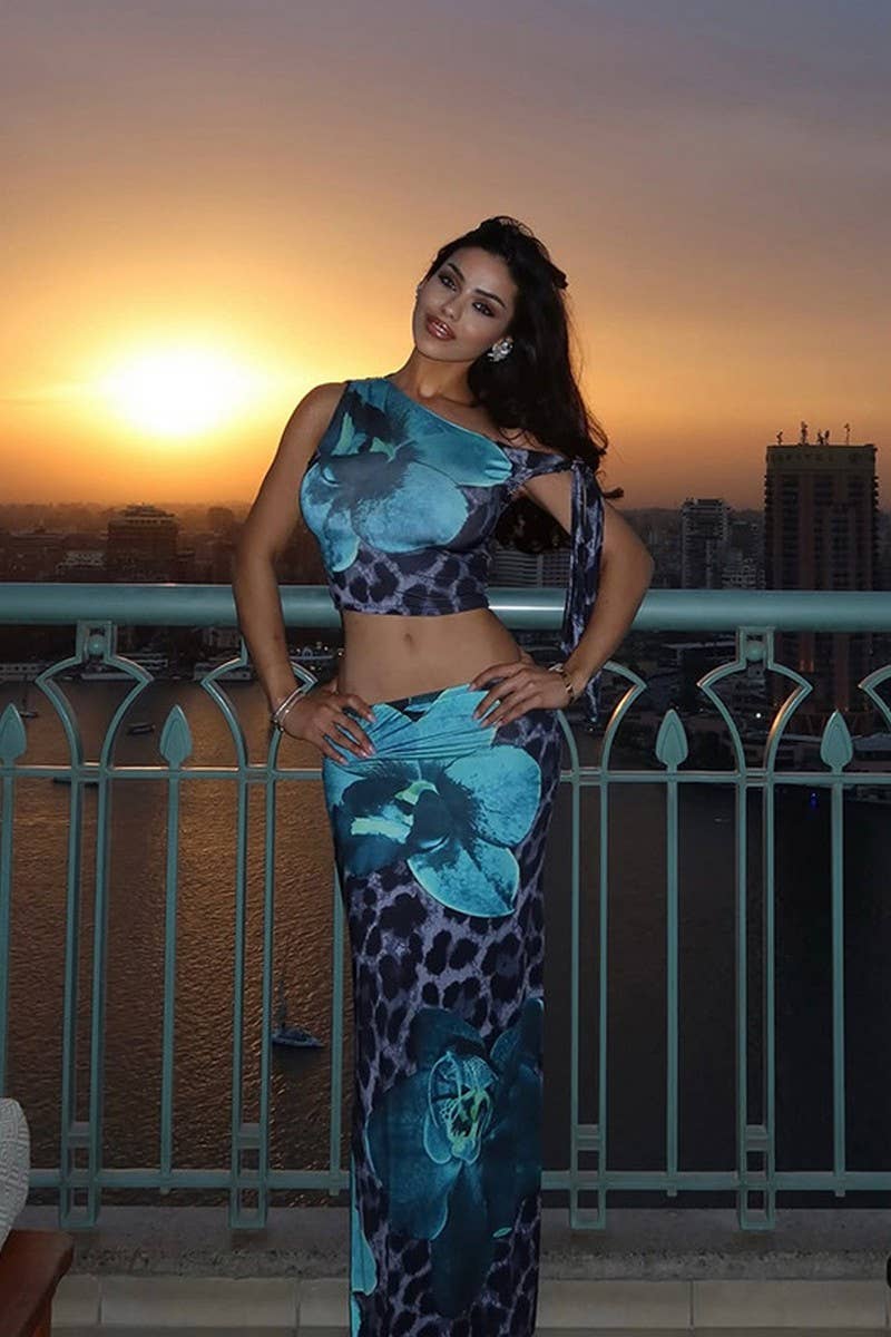 CWSS1288_SUMMER SLEEVELESS CONTRAST COLOR SUIT