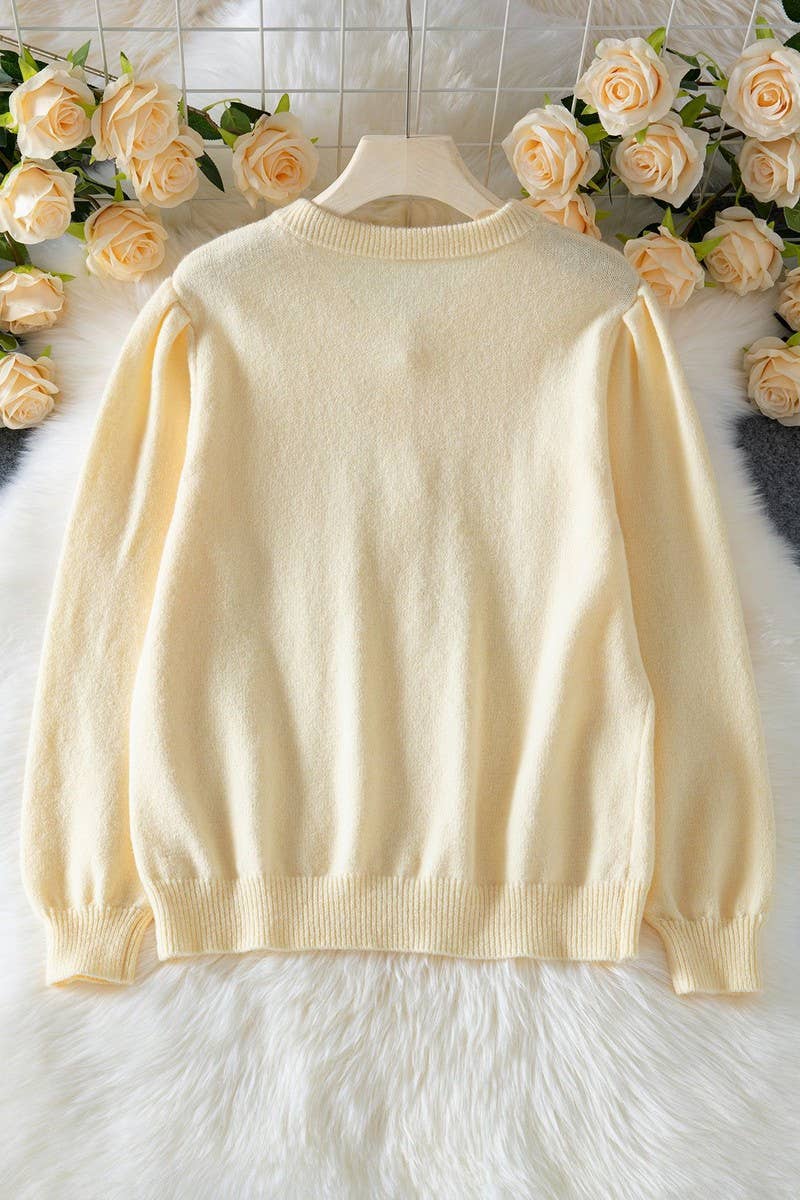 CWOCAL00711_SOLID CROCHET HOLLOW KNIT BUTTON-UP CARDIGAN