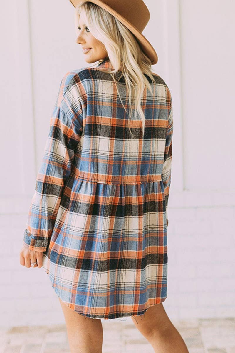 CWTSTL1391_LONG-SLEEVED PLAID LONG-SLEEVED COAT