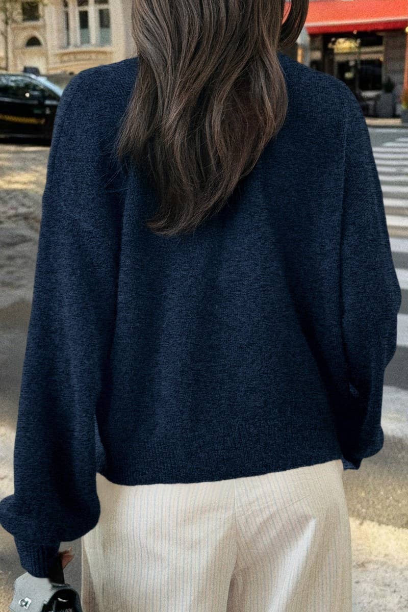 CWOCO00194_CASUAL SIMPLE BUTTON LONG SLEEVE KNIT CARDIGAN