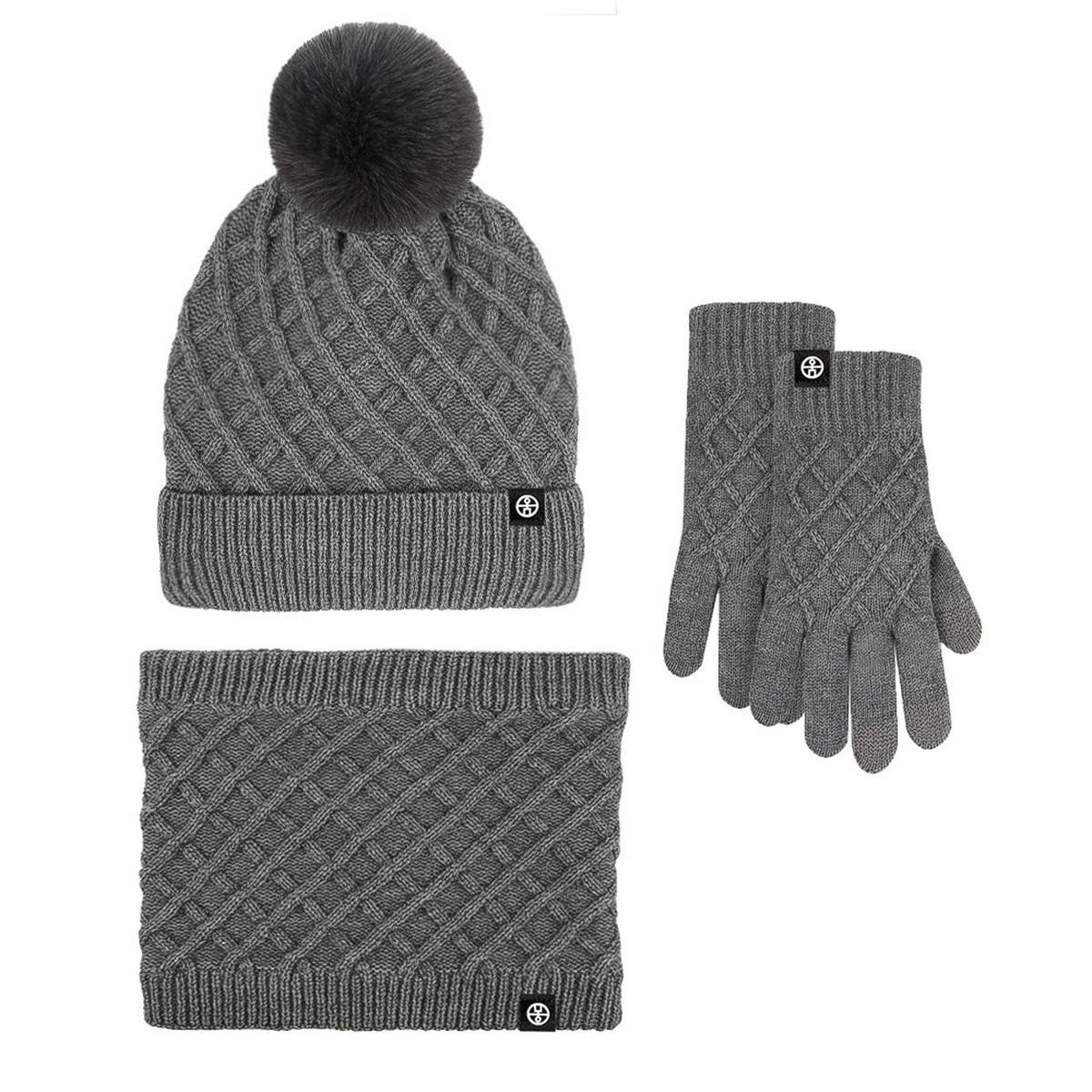 OUTDOOR WARM WOOL BALL KNITTED THREE-PIECE SUIT_CWMM2797