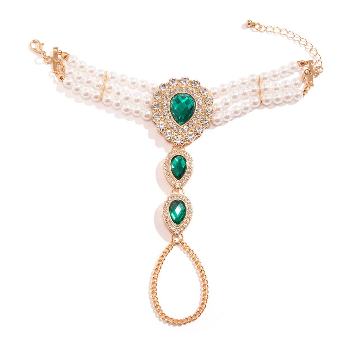 IMITATION PEARL RHINESTONE FASHION COLLAR JEWELRY