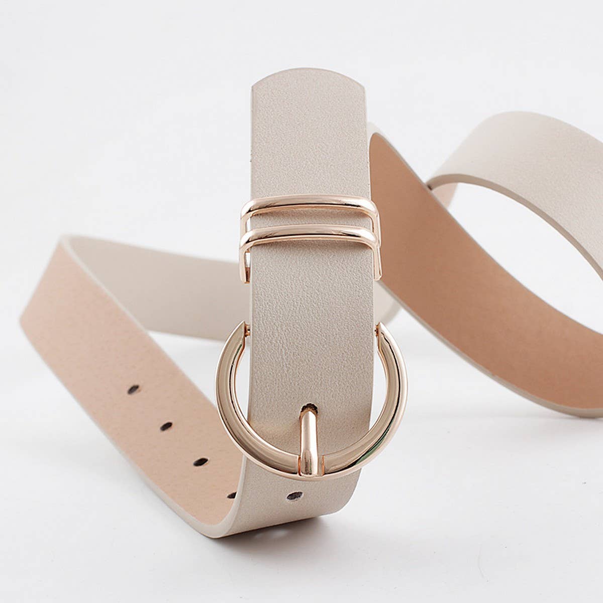 RING HOLE PIN BUCKLE DECORATIVE AMERICAN BELT