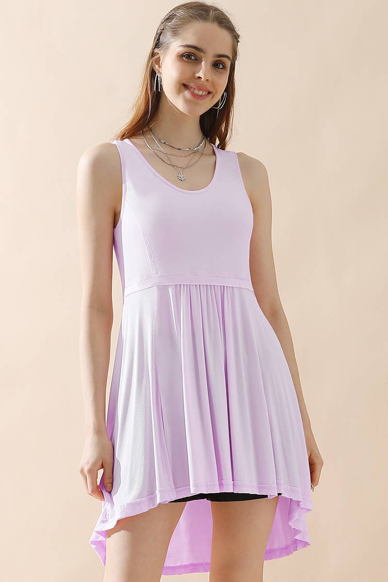 CWTTSL202_SCOOP NECK SLEEVLESS RUFFLE LONG TOP