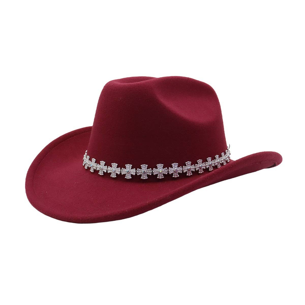New Autumn Winter Western Ethnic Wool Fedora Hat_CWAH04466