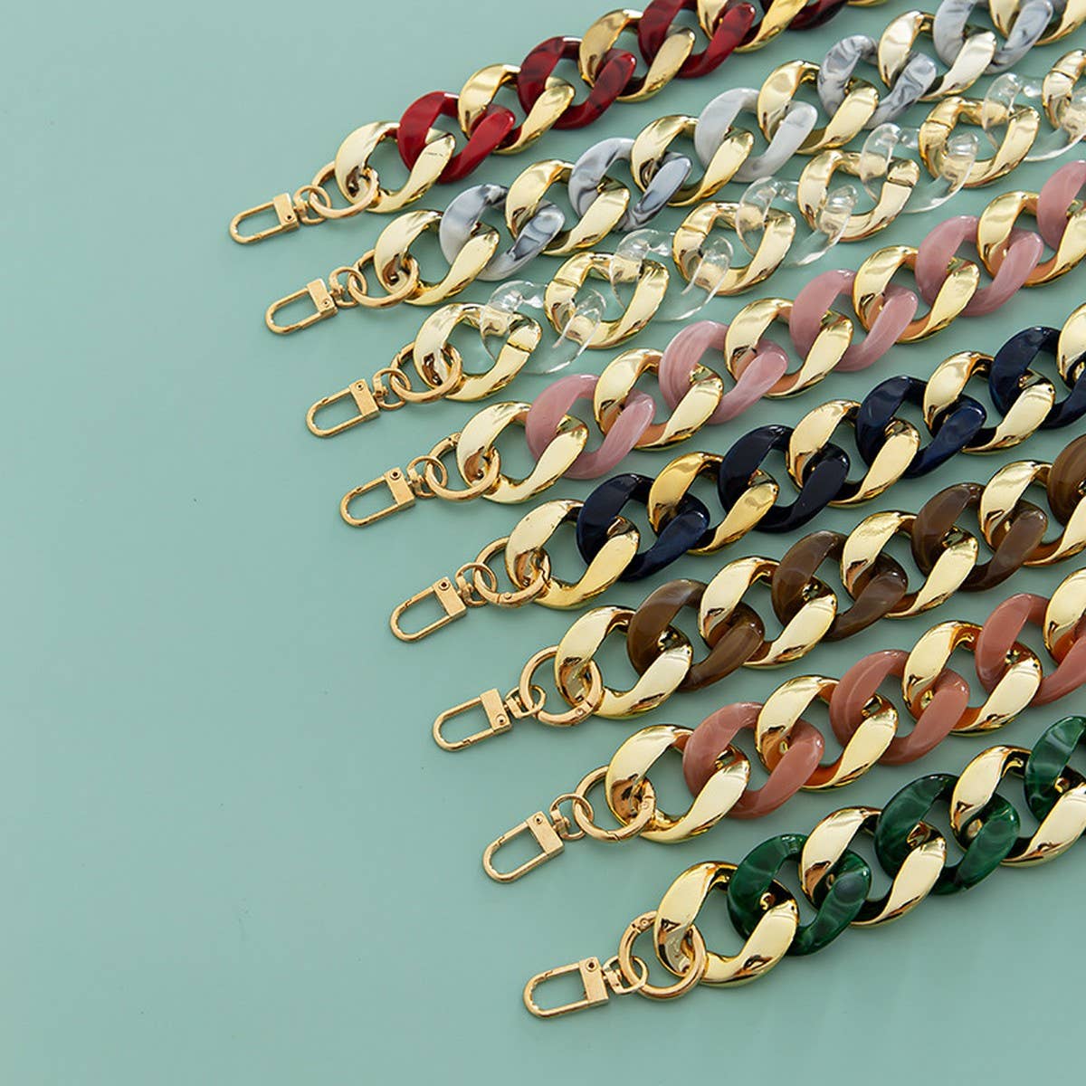 Large Resin Acrylic Bag Chain,Wide Shoulder Strap