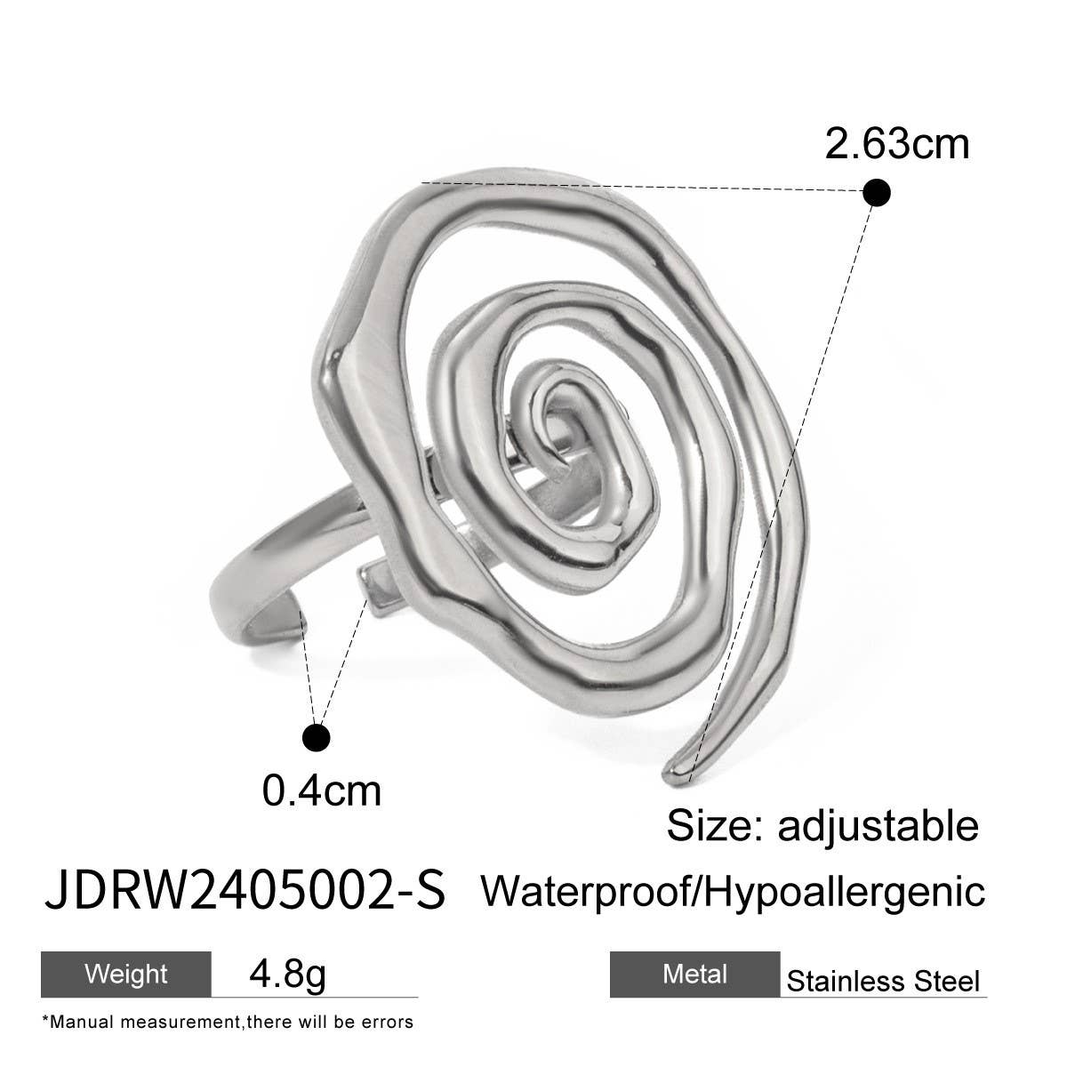 PERSONALIZED BEAT SPIRAL HAMMER EARRINGS_CWASC1686