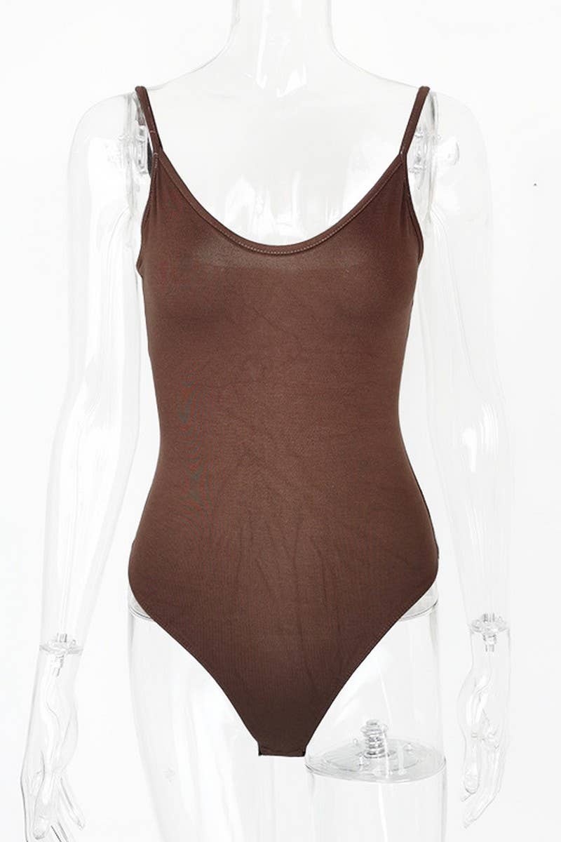 CWSBS0200_SOLID COLOR BACKLESS V-NECK CAMISOLE BODYSUIT