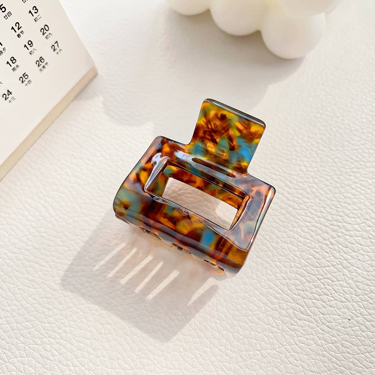 High-end acetate board high ponytail grab clip