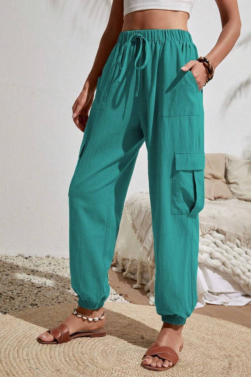 CWBLP1866_SPRING AND SUMMER SOLID COLOR CASUAL OVERALLS