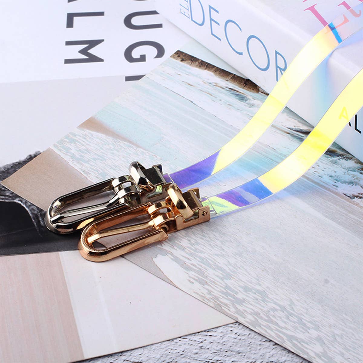 CWABE0963_SUMMER LADIES TRANSPARENT COLORFUL THIN BELT