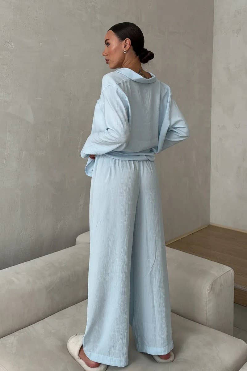 CWSPJ448_THIN LONG-SLEEVED HOME WEAR TWO-PIECE SET