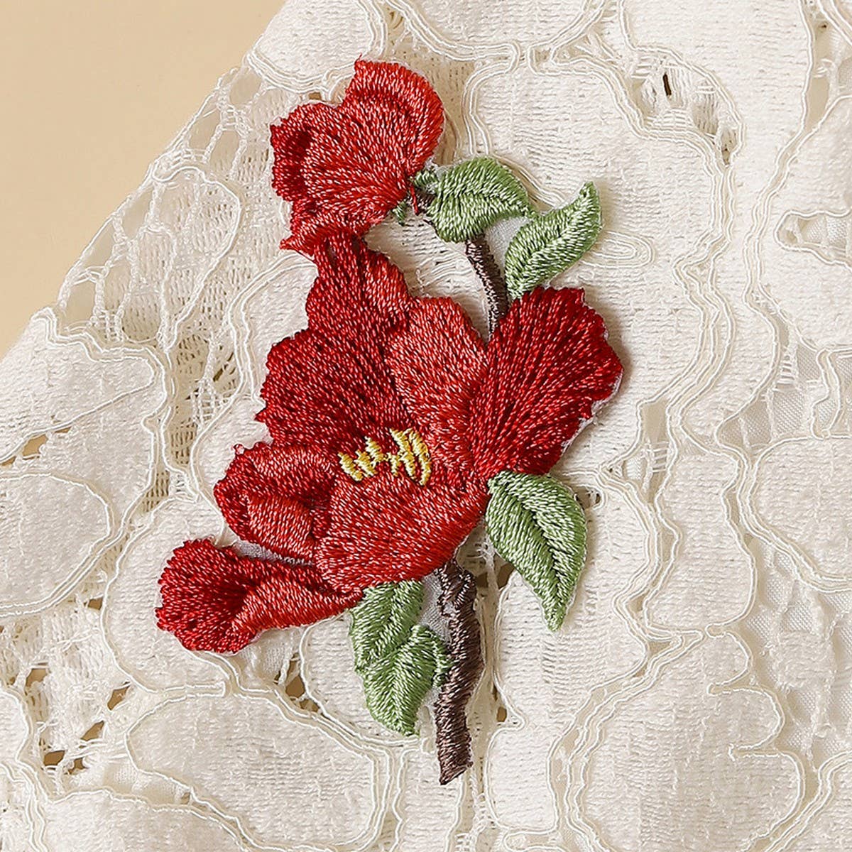 3D Flower Embroidered Patch for Fabric Repair_CWMM5922