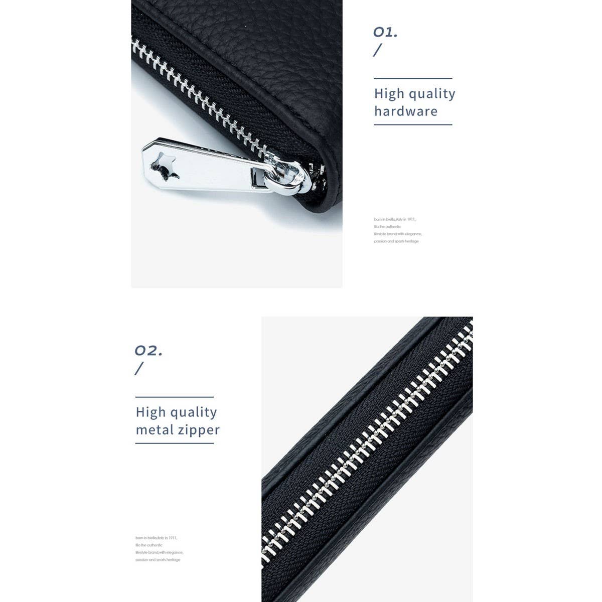 GENUINE LEATHER ZIPPER MULTIFUNCTIONAL LONG WALLET_CWAB3741