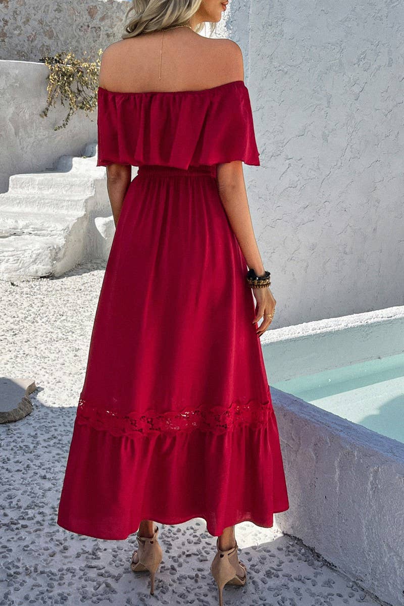CWDMD5338_SUMMER CASUAL STYLE ONE SHOULDER WAIST DRESS