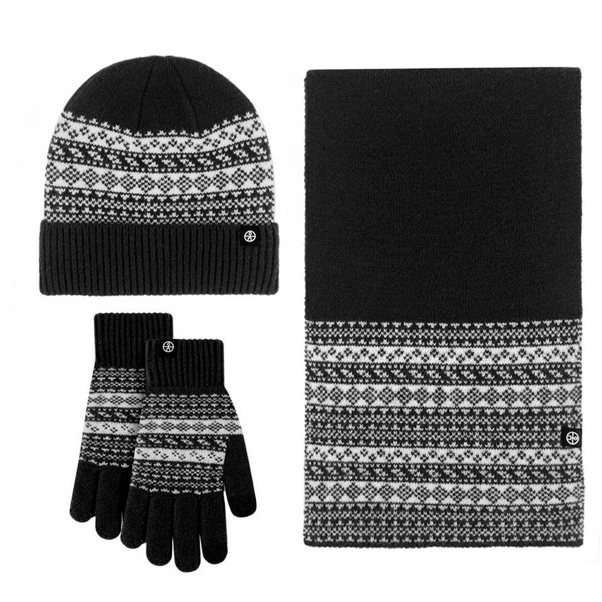 WINTER WARM KNITTED WINDPROOF THREE-PIECE SUIT