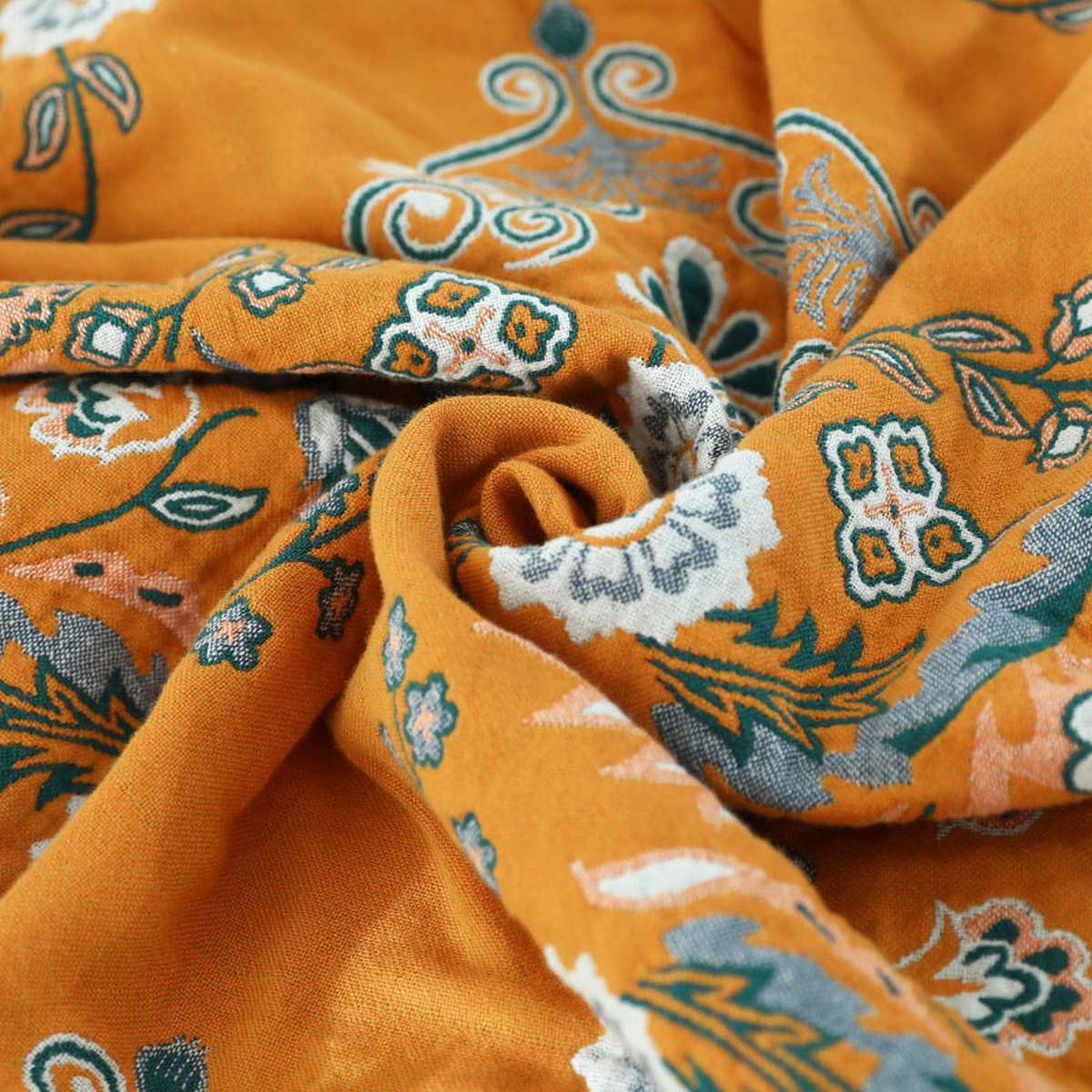 FLOWER TASSEL DOUBLE-SIDED BLANKET