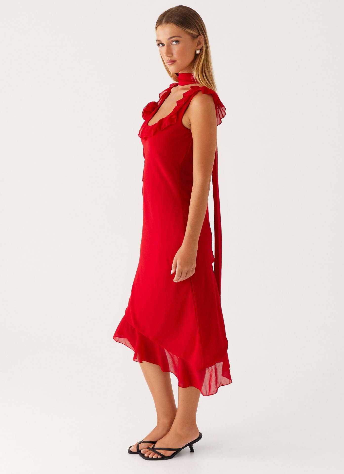 Fitted neck Sexy patchwork chiffon halter dress