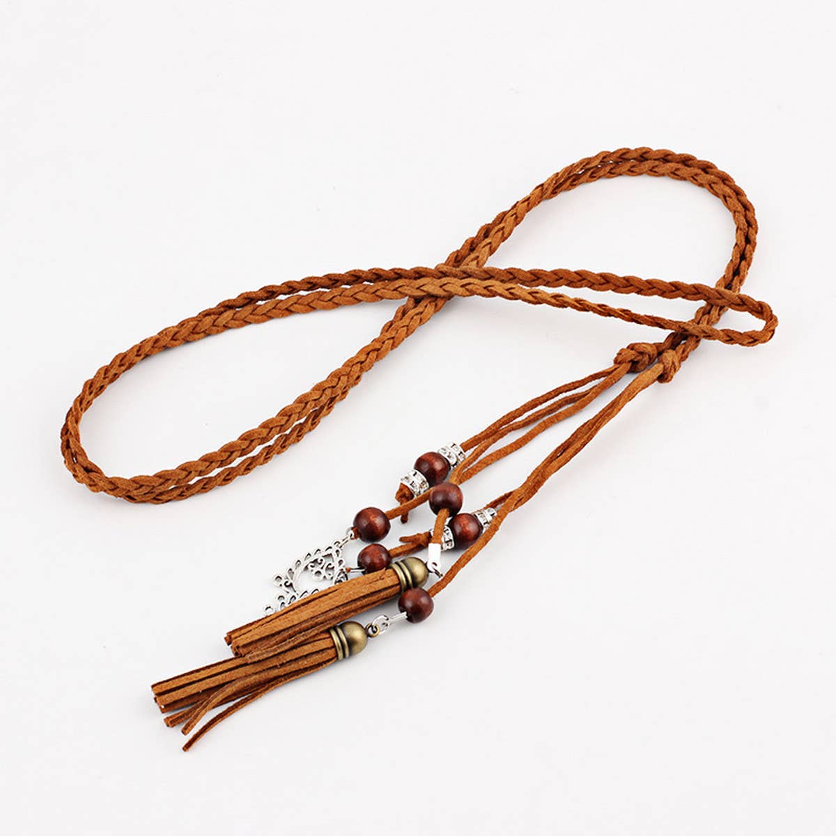 CWABE0876_HAND-WOVEN TASSEL CHARM BELT