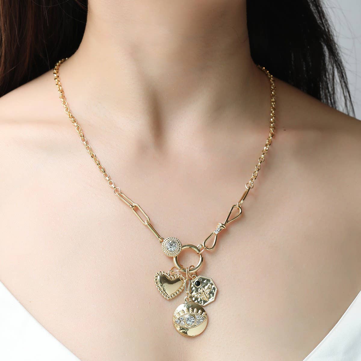 FASHION DESIGN MULTI-ELEMENT PENDANT NECKLACE_CWAJE2834