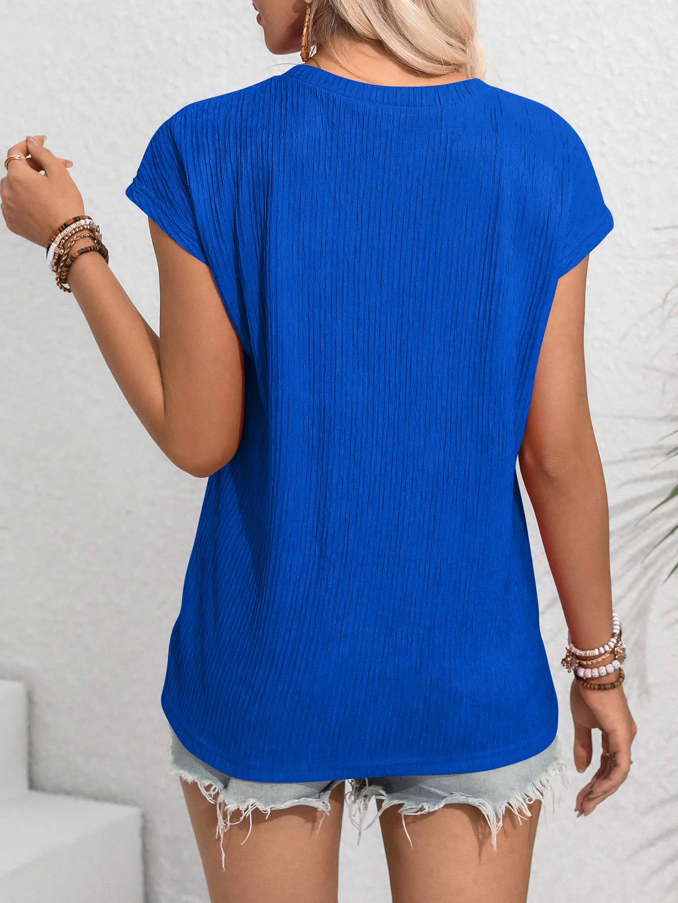 CWTBLS0792_CASUAL CREW NECK POCKET T-SHIRT TOP