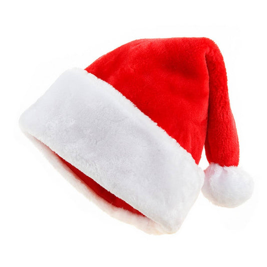 CWAH04589_THICK PLUSH SANTA HAT EXTRA LARGE CHRISTMAS CAP