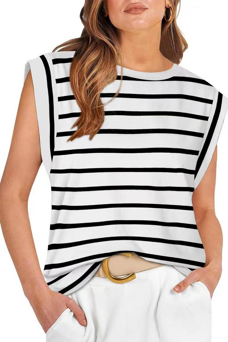 CWTTS1352_SUMMER ROUND NECK LOOSE CASUAL VEST TOP