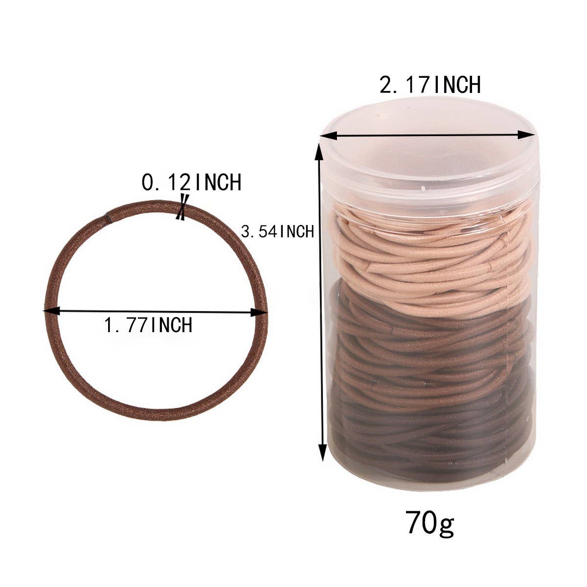 CWAHA07419_100PCS COLORFUL ELASTIC HAIR BANDS FOR GIRLS