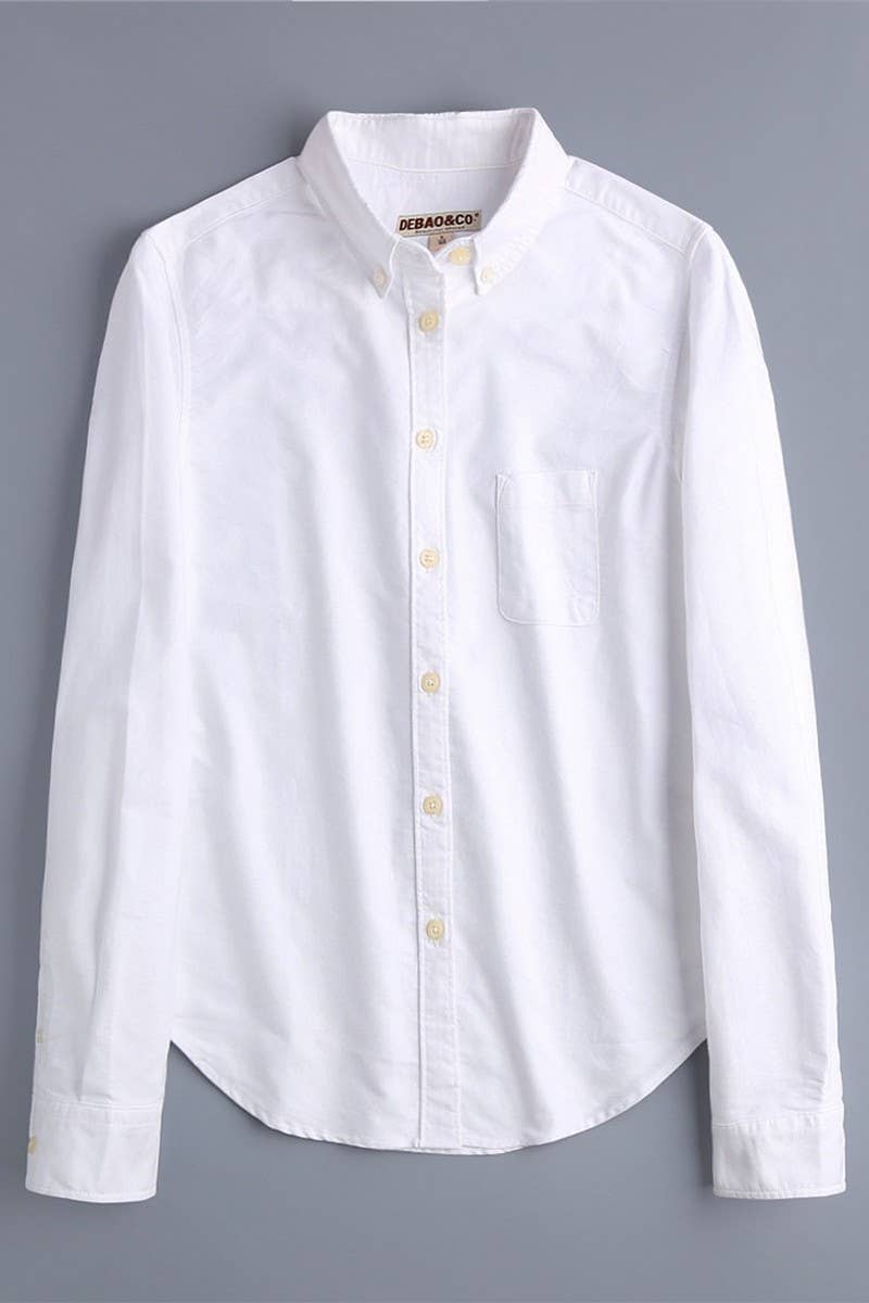 CWTSTL2244_SOLID COLOR LONG-SLEEVED COTTON BOTTOMING SHIRT