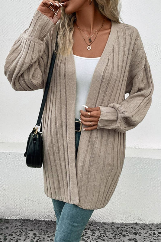 CWOCAL2150_SOLID COLOR LONG SLEEVE CARDIGAN IN WINTER