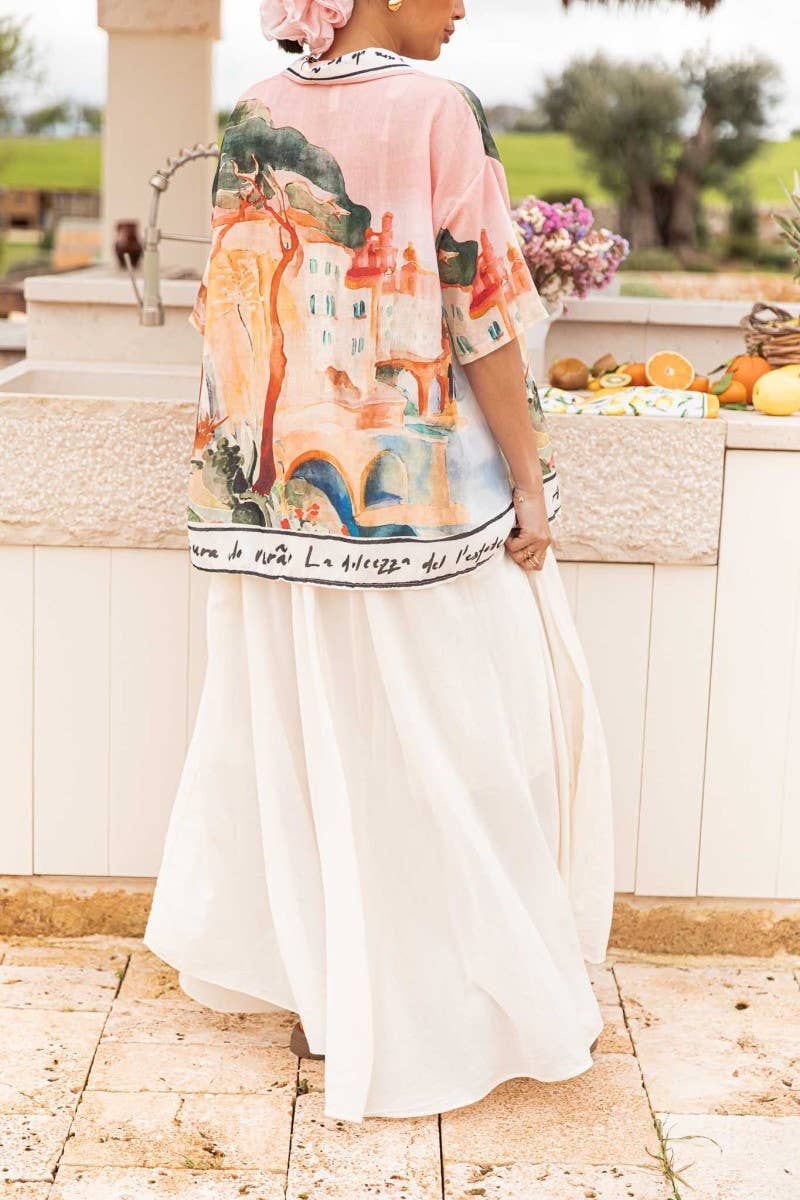 CWTBLS2347_GRAFFITI PRINT FIT VACATION SHORT SLEEVE SHIRT