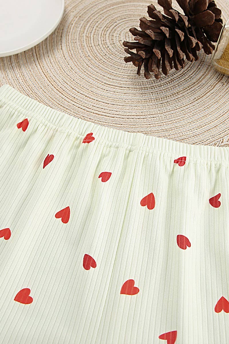 CWSPJ0052_KNIT PRINT HALTER SHORTS PAJAMA SET