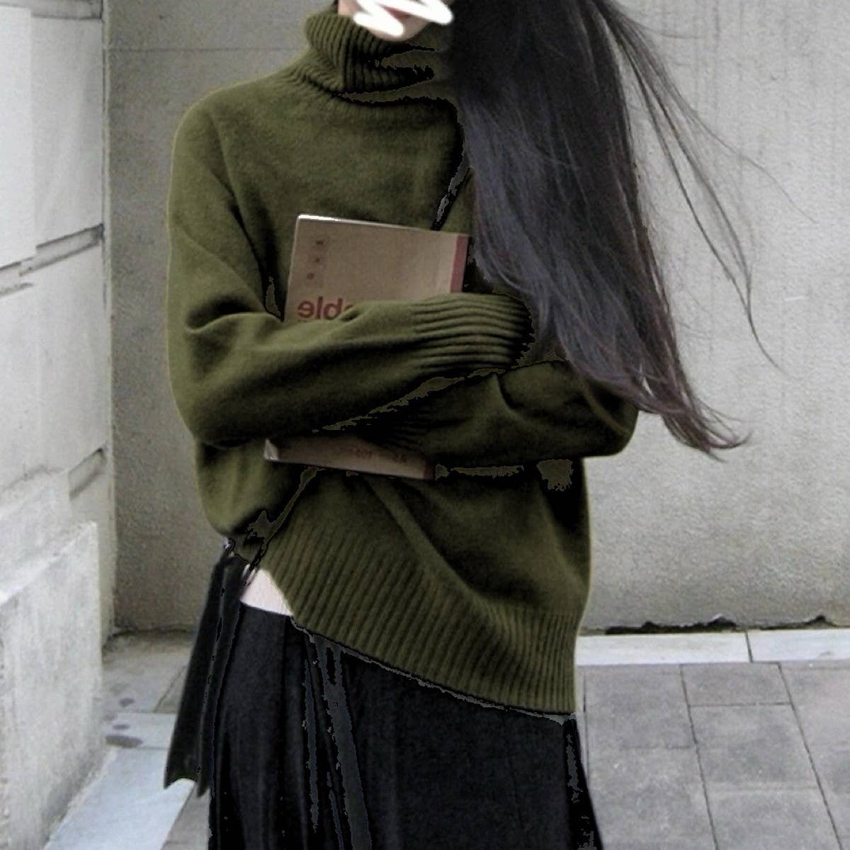 Women's Thick Knit Turtleneck Sweater