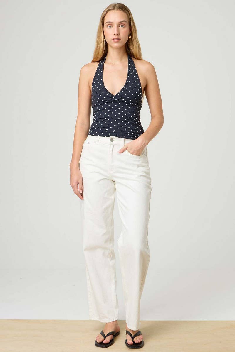 CWTHT0255_SEXY SLIM FIT HALTER CASUAL TANK TOP