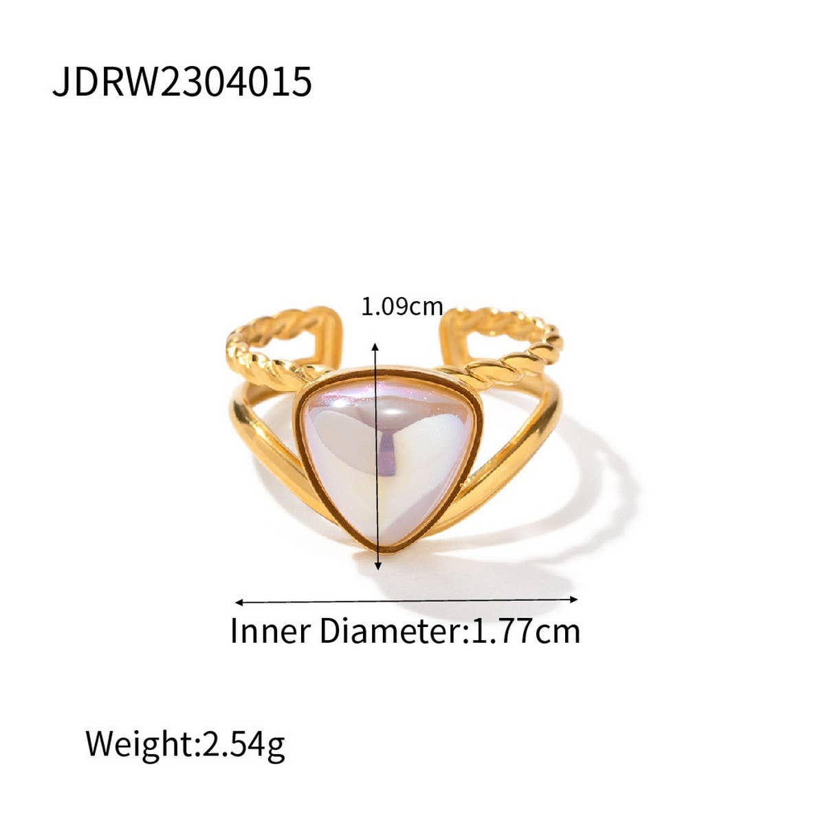 GOLD-PLATED RING WITH COLORED NATURAL STONES