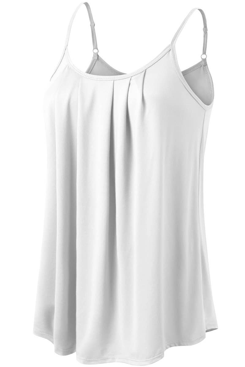 CWTTK229-P_Sleeveless Pleated Layered Cami Tank Knit Top