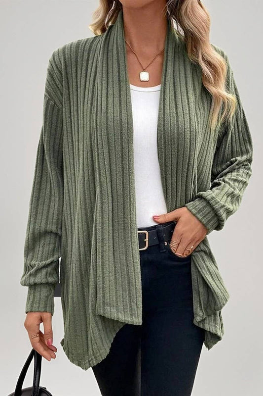 CWOCAL00791_LONG-SLEEVED SOLID COLOR LOOSE CARDIGAN JACKET