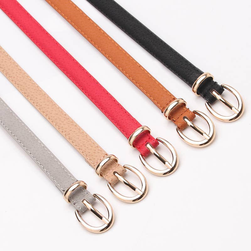 Fashionable pigskin imitation women's belt