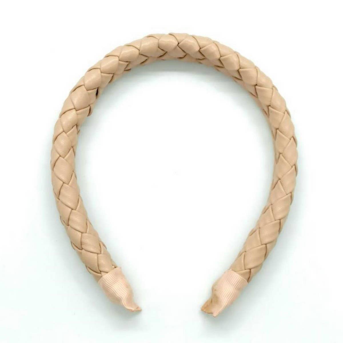 Elegant Solid PU Woven Diamond Headband