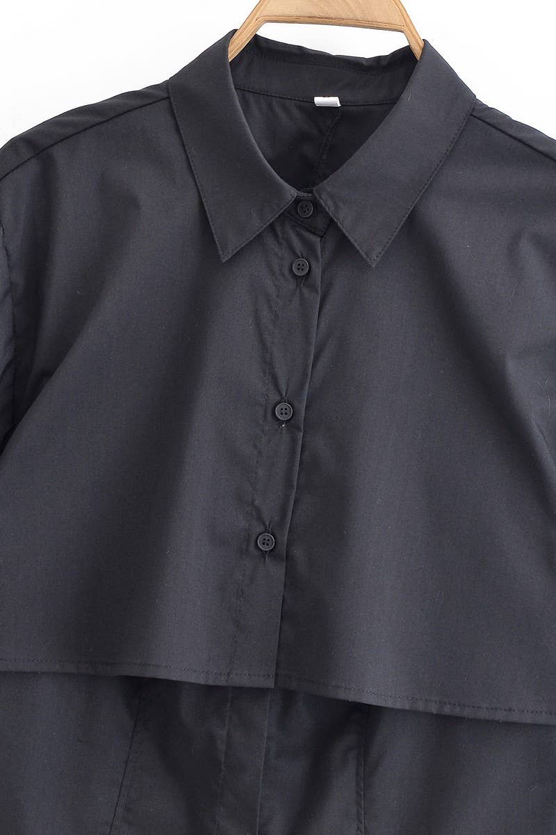 CWTBLS1985_FASHIONABLE AND VERSATILE SHORT-SLEEVED SHIRT