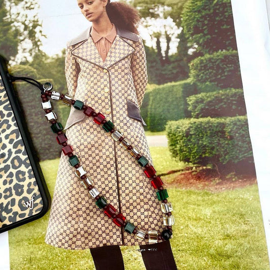 CWMM8721_BOHEMIAN LOOP COLORFUL SQUARE MOBILE PHONE CHAIN